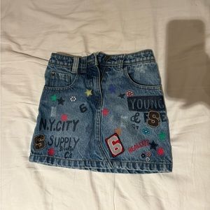 Zara kids denim skirt 6Y